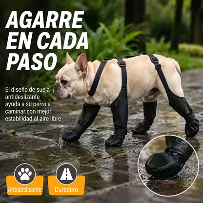 Botas antibarro con tirantes para perros